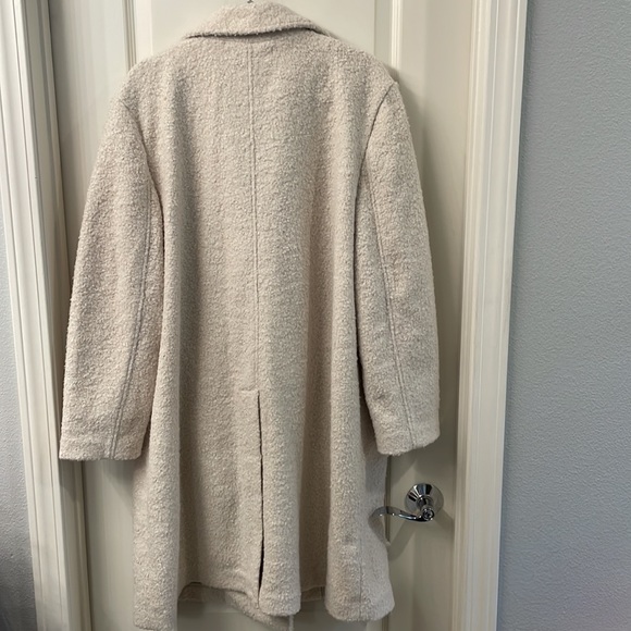 LOFT Off White Softened Double Breasted Coat - Picture 9 of 9